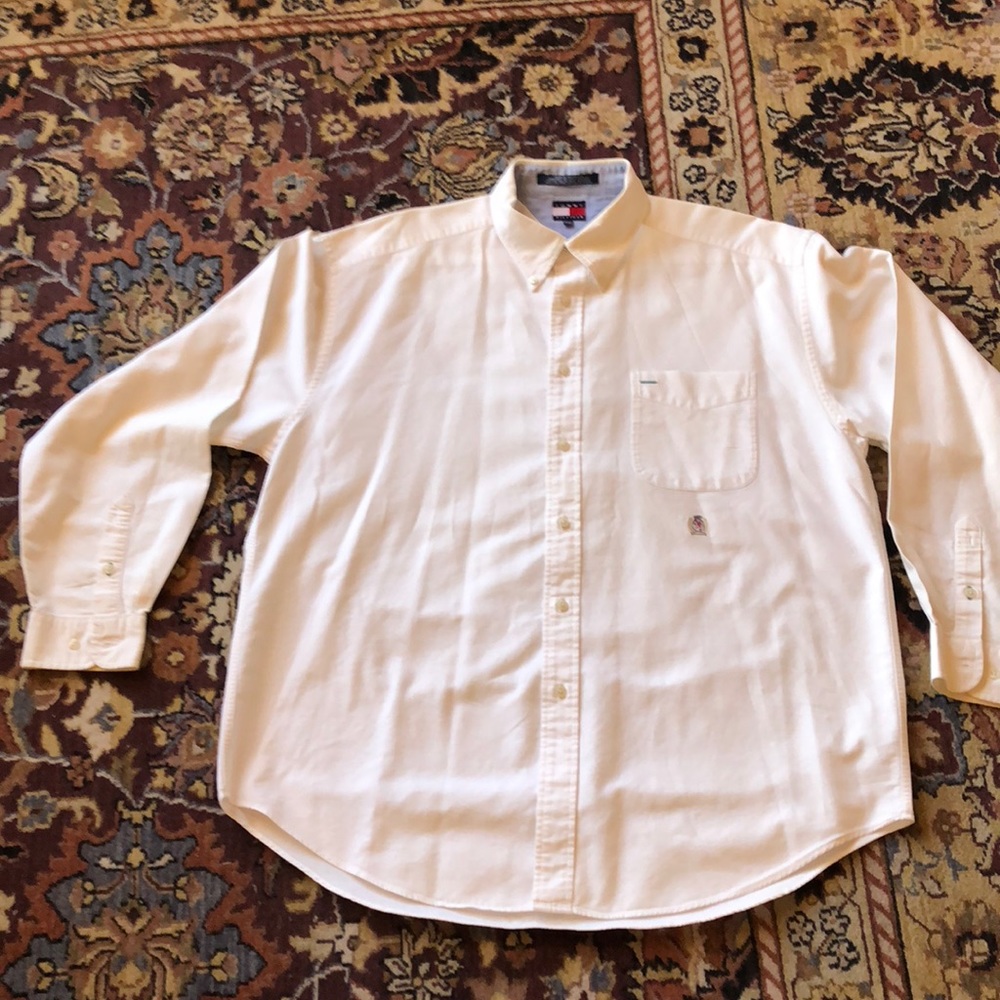 Men’s white  long sleeved button down